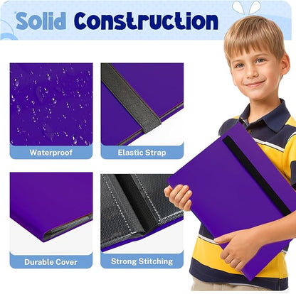 Card Binder, 9 Pocket Trading Card Album Folder,20 Pages, 360 Card Capacity Sports Card Binder, Premium Card Binders Compatible with MTG, TCG, Baseball Cards (Purple)