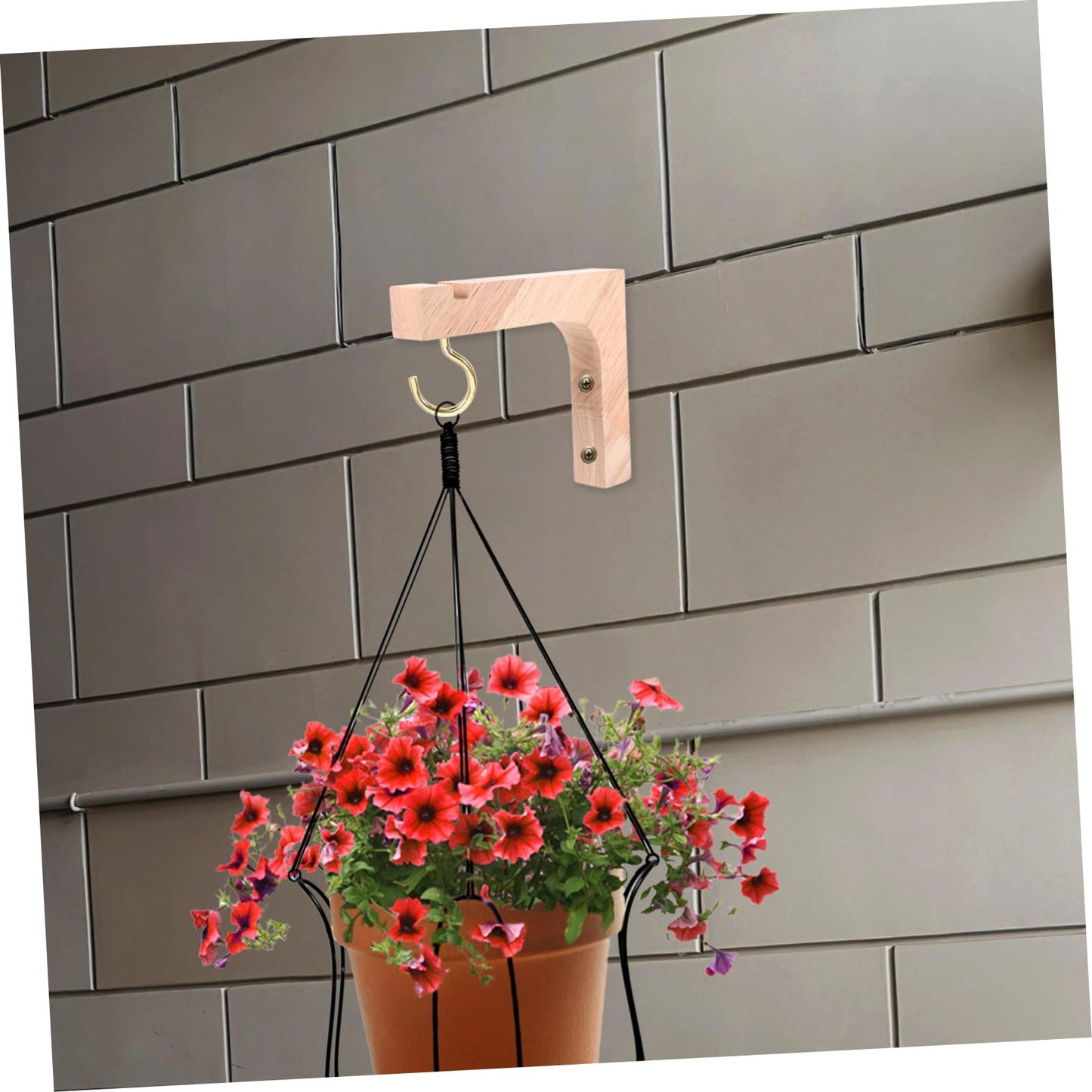 UPKOCH 2pcs Heavy-Duty Wooden Hanging Plant Hooks for Indoor Outdoor Wall Mount Planter Hangers Suitable for Flower Pots and Ceiling Plant Stands