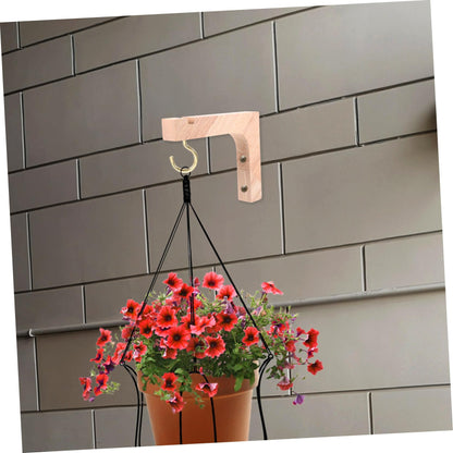 UPKOCH 2pcs Heavy-Duty Wooden Hanging Plant Hooks for Indoor Outdoor Wall Mount Planter Hangers Suitable for Flower Pots and Ceiling Plant Stands