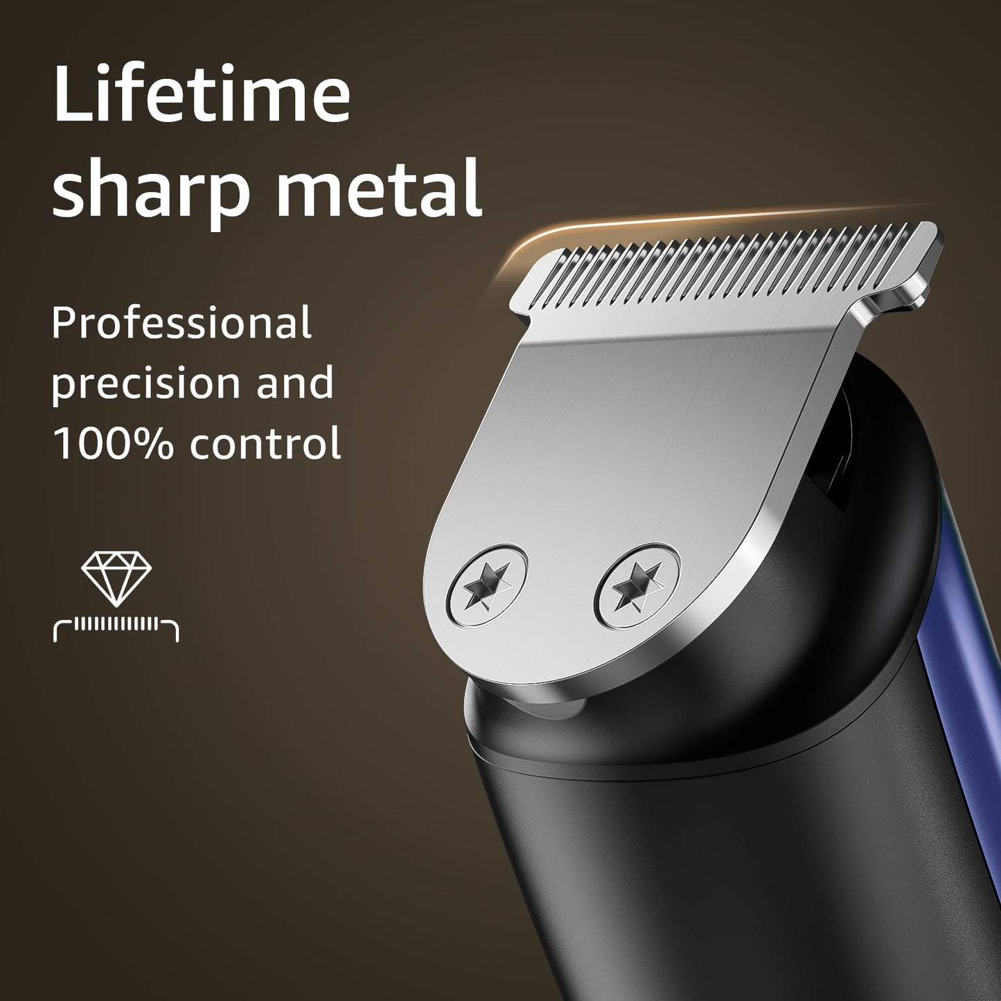 SHPAVVER Beard Trimmer for Men: Professional Barber Hair Clippers - 12-in-1 Cordless Grooming Kit - Waterproof Electric Razor with Turbo Speed & Precision Blades
