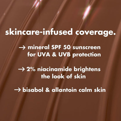 e.l.f. Halo Glow Skin Tint SPF 50, Tinted Moisturizer For Light, Buildable Coverage, Creates A Natural Glow, Vegan & Cruelty-Free, 10 Tan Neutral