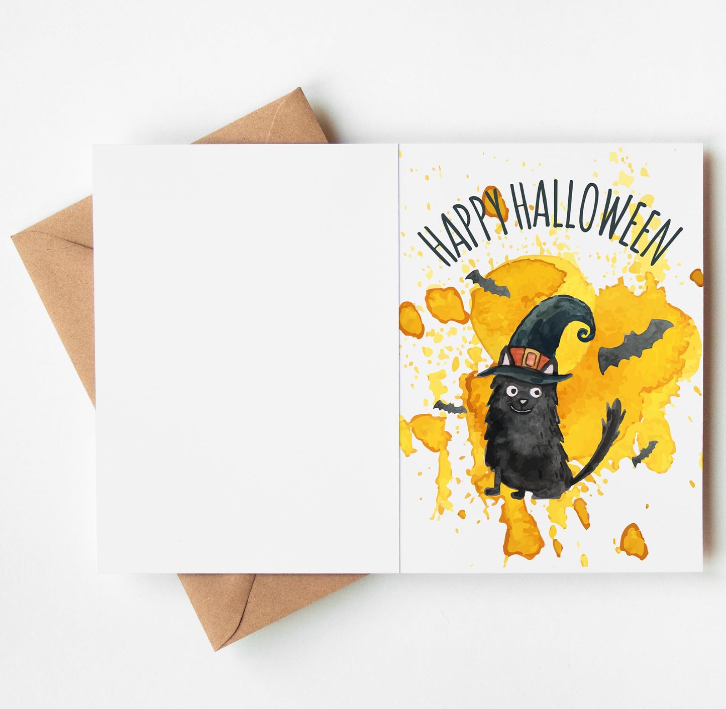 TRIDECOR Halloween Cards with Envelopes, 6 Folded 5x7 Greeting Cards