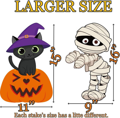 Funnlot Halloween Decorations Outdoor 8PCS Cute Halloween Yard Stakes Halloween Garden Stake Witch Feet Skeleton Mummy Frankenstein Halloween Lawn Sign Halloween Yard Decor Pumpkin Decorations Outdoor