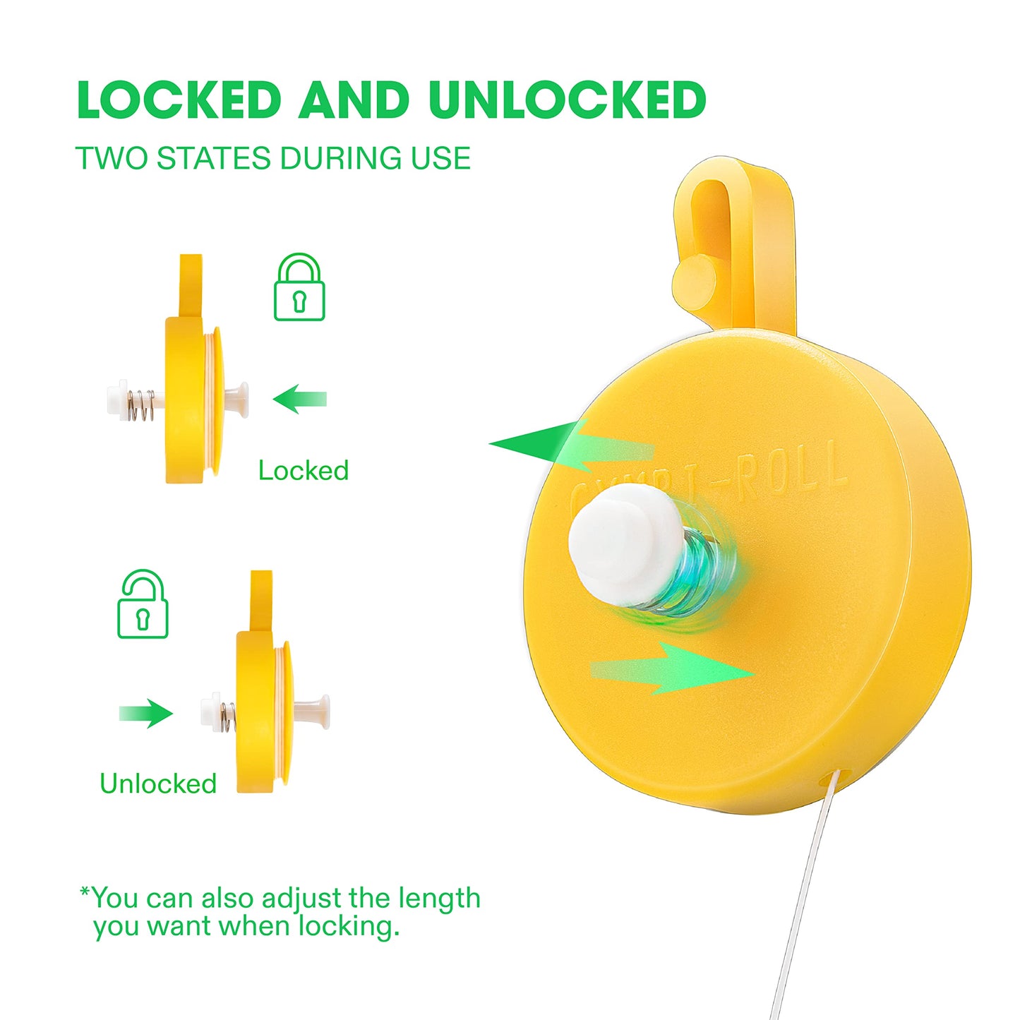 VIVOSUN 12 PCS Retractable Plant Yoyo with Stopper for Grow Support in Tent Garden or Hydroponics, Yellow