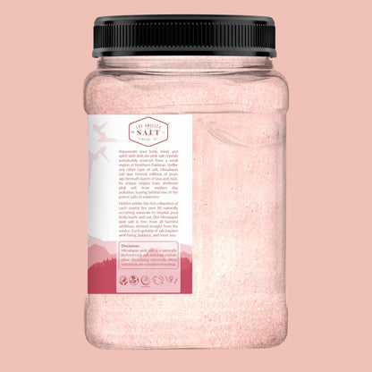 LA SALT CO Kashmir 2.5 Lbs Pink Himalayan Salt Jar, X-Fine | 100% Pure, Food Grade with 84 Trace Minerals | Kosher Certified, Vegan, Non-GMO, & Cruelty-Free