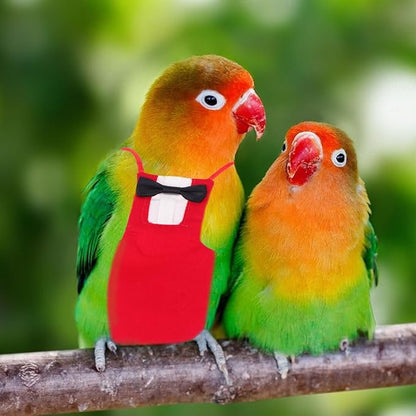 BESTonZON Parrot Diaper Bird Flight Suit Creative Pet Bird Diaper Clothing Small Size Red Pet Supply