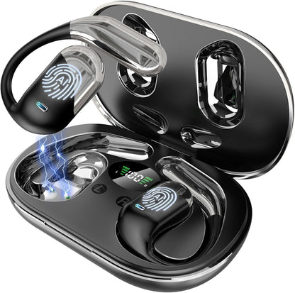 Paekole H7 AI Translation Earbuds: Real-Time 2-Way Language Translator Device, No Subscription Over Ear Translating Headphone(198+ Languages) for Face-to-Face & Travel, Audifonos Traductores - Black