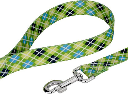 Country Brook Petz - Margarita Argyle Everyday Collar and Leash - Plaid and Argyle Collection Featuring Charming Designs (5/8 Inch, Small)