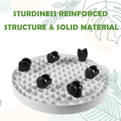 2 Pack of 12.6 Inch Planter Caddies Rolling Saucer Caddy with Wheels, Heavy Duty Wheeled Stand for Potted Plant, Round Coaster Roller Base Tray with Casters, Flower Pot Dolly Holder for Indoor Outdoor