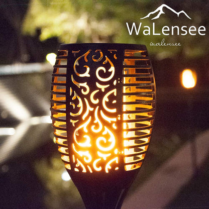 Walensee Solar Lights Outdoor Upgraded 43"(1 PACK) 96 LED Waterproof Flickering Flames Torch Lights Outdoor Solar Spotlights Landscape Decoration Lighting Dusk to Dawn Auto On/Off Security Torch Light