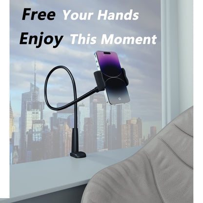MAGIPEA Phone Holder for Bed, Gooseneck Phone Holder for Desk, Cell Phone Mount with Flexible Long Arm, Compatible with iPhone 17/16 Pro Max, 15, 14, and Other 3.5–7" Devices