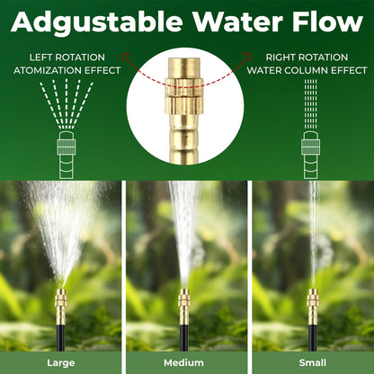 Misting Drip Irrigation System for Garden: 33FT Automatic Kit Part with Sprinkler Mister 1/4" Tubing Hose for Water Raised Bed Plant Outdoor Greenhouse Lawn Flower Potted