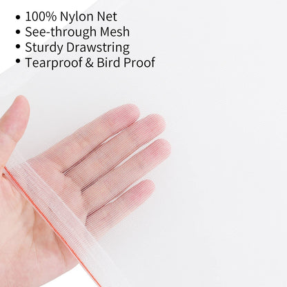 20Pcs Kikhope Fruit Protection Bags, 21"x14" Garden Netting Bags with Drawstring, Fruit Netting Bags, Fruit Tree Bags, Netting Barrier Bags for Protecting Fruits and Vegetables
