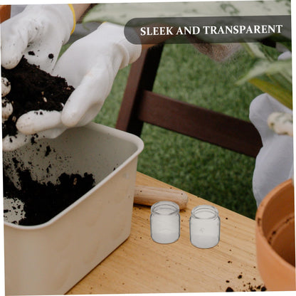 Mipcase 10pcs Mini Glass Bottles Succulent Landscape Decor Test Tube Vases Micro Terrariums for Plant Propagation