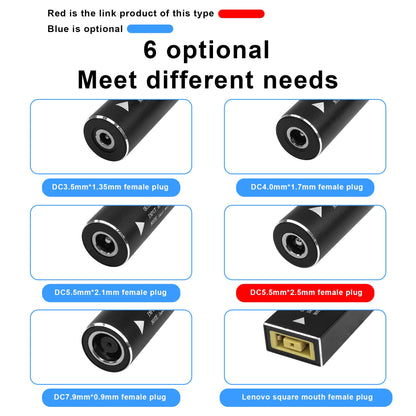 GINTOOYUN PD65W DC5525 to USB-C Charging Cable DC5.5mmx2.5mm Round Female to Type-C Charger Power Adapter Cable for Laptops,Mobile Phones,Tablets, Rechargeables,etc(7Inch)