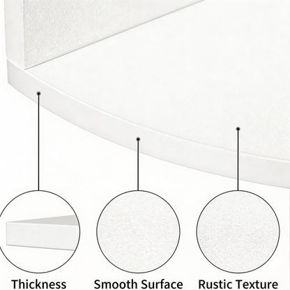 FRAWENLECO No-Drill Modern Corner Shelf Wall Mount, 5-Tier Floating Storage Rack, Corner Bookshelf with Hooks, Space-Saving Zigzag Plant Shelf for Bedroom, Living Room, Bathroom, Home Office(White)