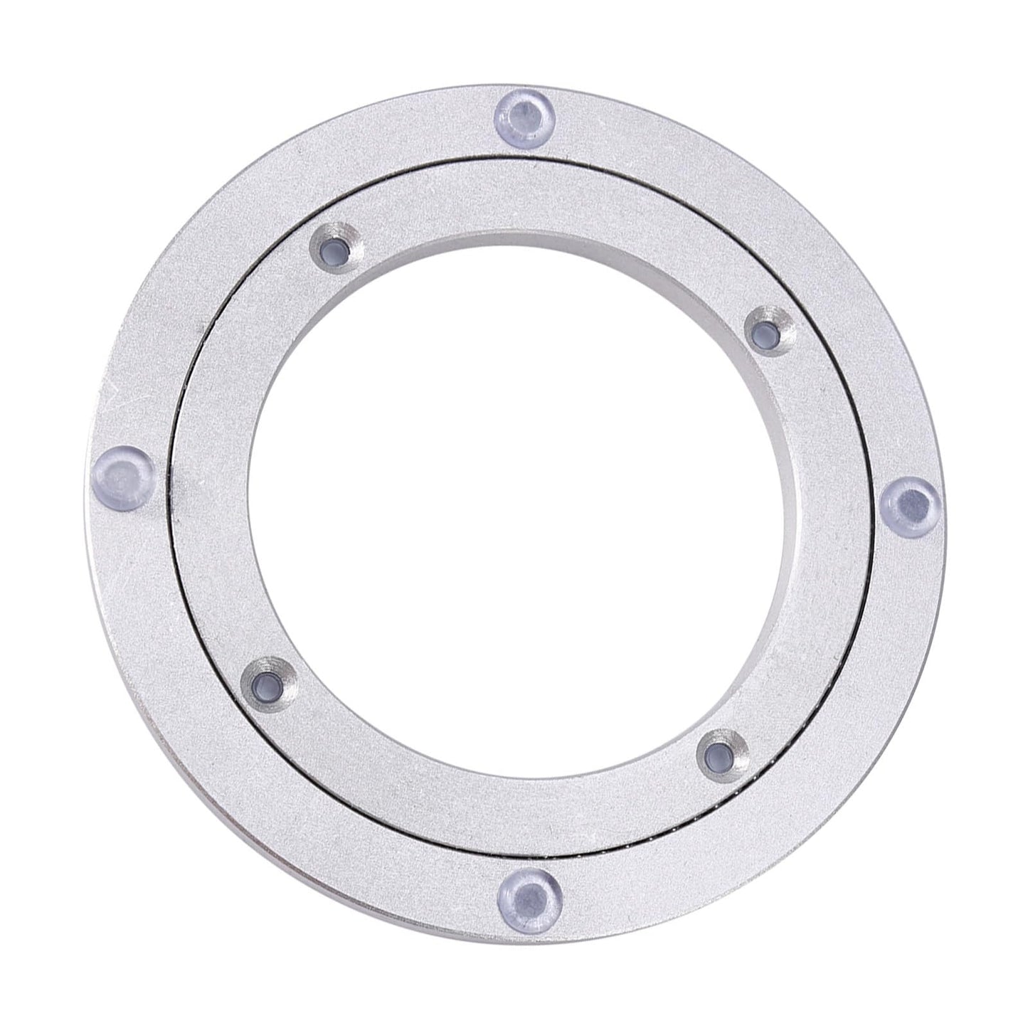 Heavy Duty Aluminium Alloy Rotating Bearing Plate, Round Table Turntable for Dining Cake Display TV Stand, Smooth Swivel Base with Pre Drilled Holes for Easy Mounting (8 inches*H8.5MM)