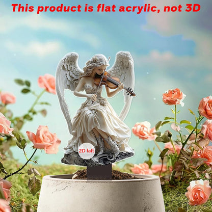 YUEYINGMG Garden Decor, Acrylic 2D Stake, Pot Plants Garden Yard Lawn Outdoor Fairy Statue Ornaments, Fairy Garden Accessories Decoration (Style B)