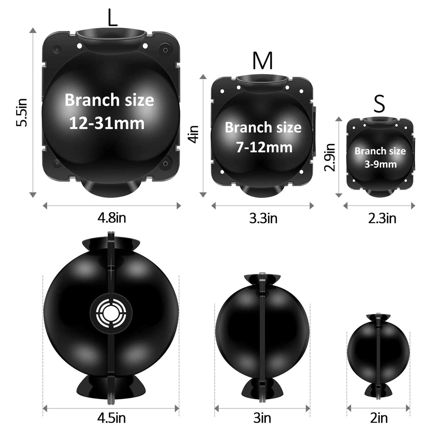 FCENDS 36 PCS Plant Root Growing Boxes Grafting Device, Reusable Plant Rooting Device Ball, Air Layering Propagation Kit, High Pressure Propagation Ball Rooter Boxes for Garden