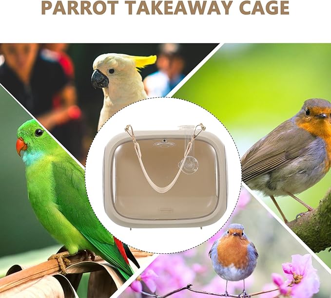 HEMOTON Portable Bird Carrier Bag for Small Birds and Parrots Lightweight Breathable Travel Cage with Handle for Outdoor and Travel Use