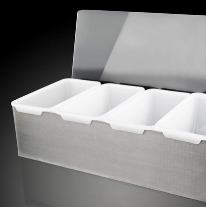 New Star Foodservice 48049 Stainless Steel Condiment Dispenser with 6 Compartments