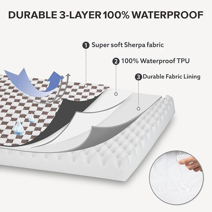 JOEJOY Orthopedic Dog Bed for Large Dogs, Memory Foam Pet Bed with Removable Washable Cover, Cozy Plush Crate Mat, 47×29", Cofffee