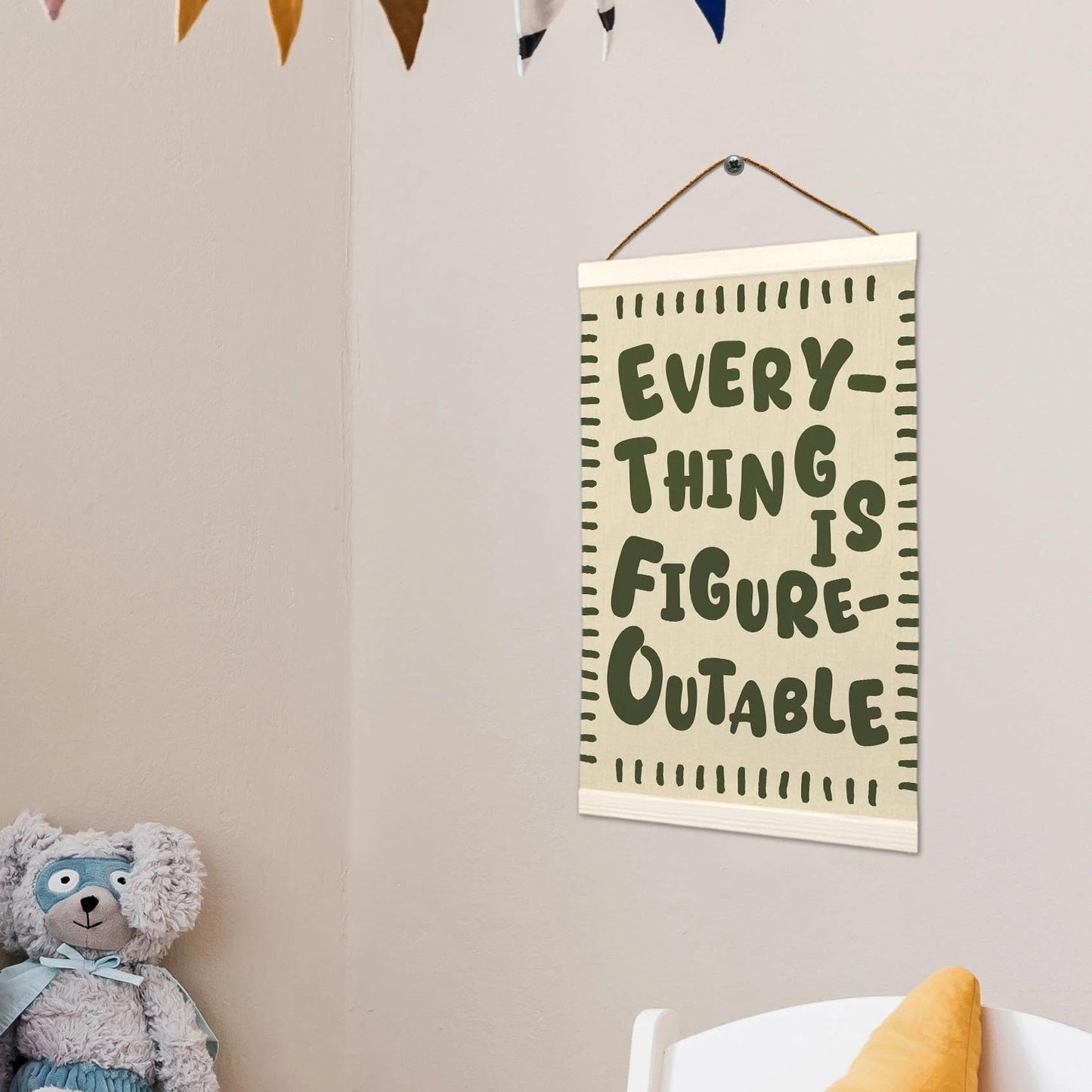 LKETW Everything Is Figureoutable Inspirational Poster Hanger Frame 12x16 Inch, Positive Affirmations Wall Art Posters for Classroom, Motivational Hanging Banner Decor for Home Office Bedroom