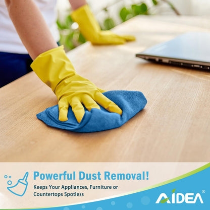 AIDEA Microfiber Cleaning Cloth 100PK, Soft Absorbent Rags, Microfiber Towels for Cars, Kitchen Towels, Dusting Cloth for Home, Window, Cleaning Supplies,12"×12"