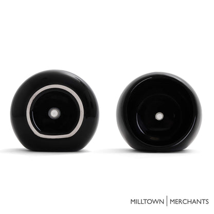 Milltown Merchants Succulent Wall Planters - Wall Vases - White Ceramic Wall Mounted Planters - Succulent Plant Pots - Hanging Vases for Living Wall (2 Pack/Modern/Black)