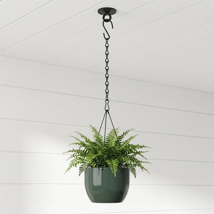 Suwimut 157 Inch Hanging Chains, Black Metal Hanging Basket Chain with 30 S Hooks and 30 Clips for Bird Feeders, Billboards, Planters, Wind Chimes, Lanterns, Grow Lights, Ornaments, Outdoor/Indoor Use