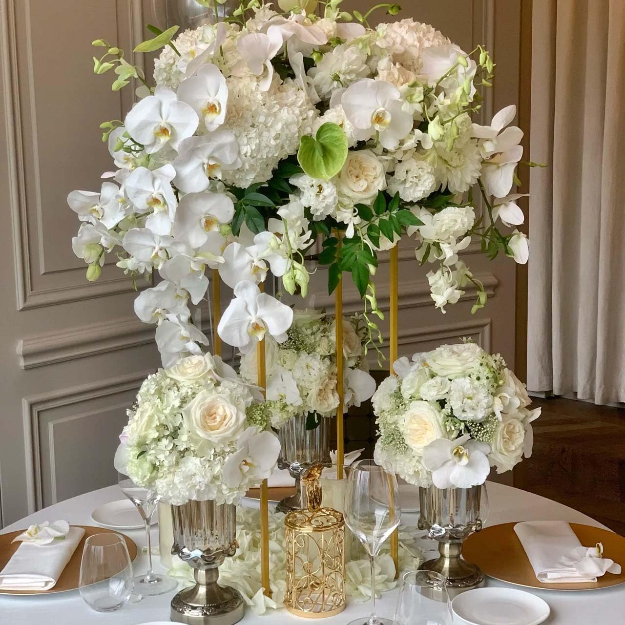 MEISHAONV 23.6inch 10 pcs Column Vases Gold Centerpieces for Table Metal Flower Stand Gold Wedding Centerpieces for Tables Party Floral Stands for Flowers