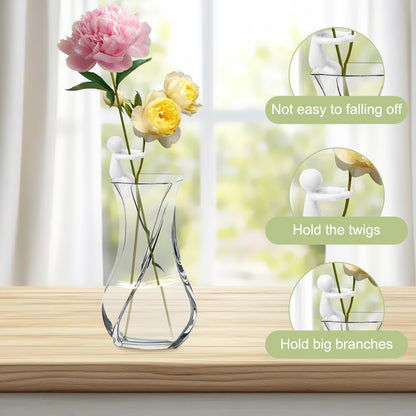 Plant Propagation Buddy, Plant Cutting Holders People, Plant Nurturing Decorative Plant Supports, Propagation Friends for Indoor Gardens or for Sprouts, Stems, Shoots and Cuttings(3PCS-White)