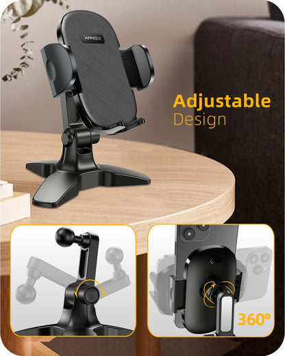 APPS2Car Heavy Duty Phone Stand - Adjustable Desktop Holder for Video Calls, Compatible with 4.7-6.8" Smartphones & Thick Cases, Perfect for Home Office