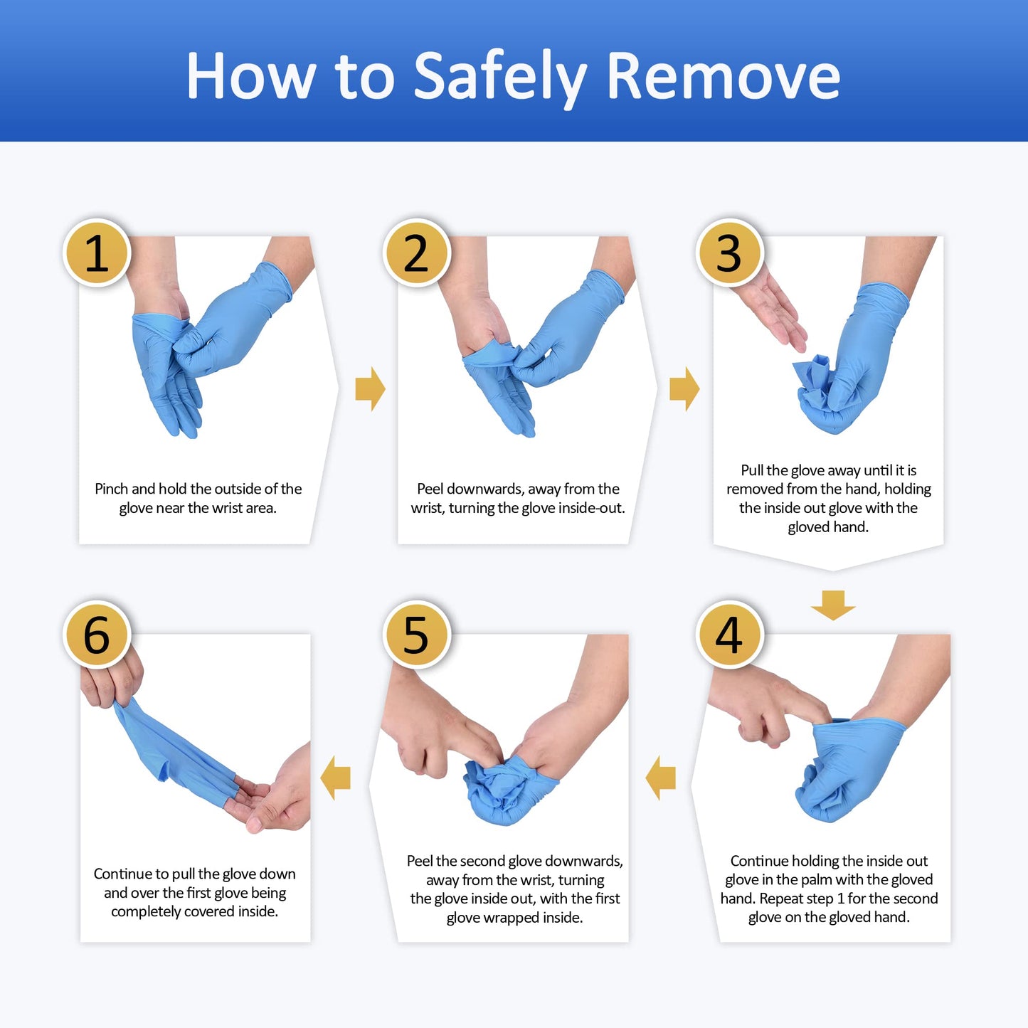 Schneider Nitrile Exam Disposable Gloves for Medical, Cleaning, 4 Mil, Blue, Medium 100-ct Box, Latex-Free, Food Safe Rubber Gloves for Cooking & Food Prep, Powder-Free, Non-Sterile