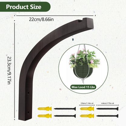 DSJIFGEW Stylish Wooden Plant Hanger – 2 Pack, 8-Inch Indoor/Outdoor Wall Hooks for Hanging Planters, Flower Pots, Lanterns, and Wind Chimes – Premium Beech Wood Home Decor