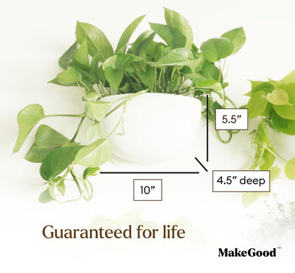 Make Good Virgo Wall Planters (Wide, Set of 6) - Easy to Water and Install - Lightweight - Design Your Own Vertical Garden - Melamine Plastic