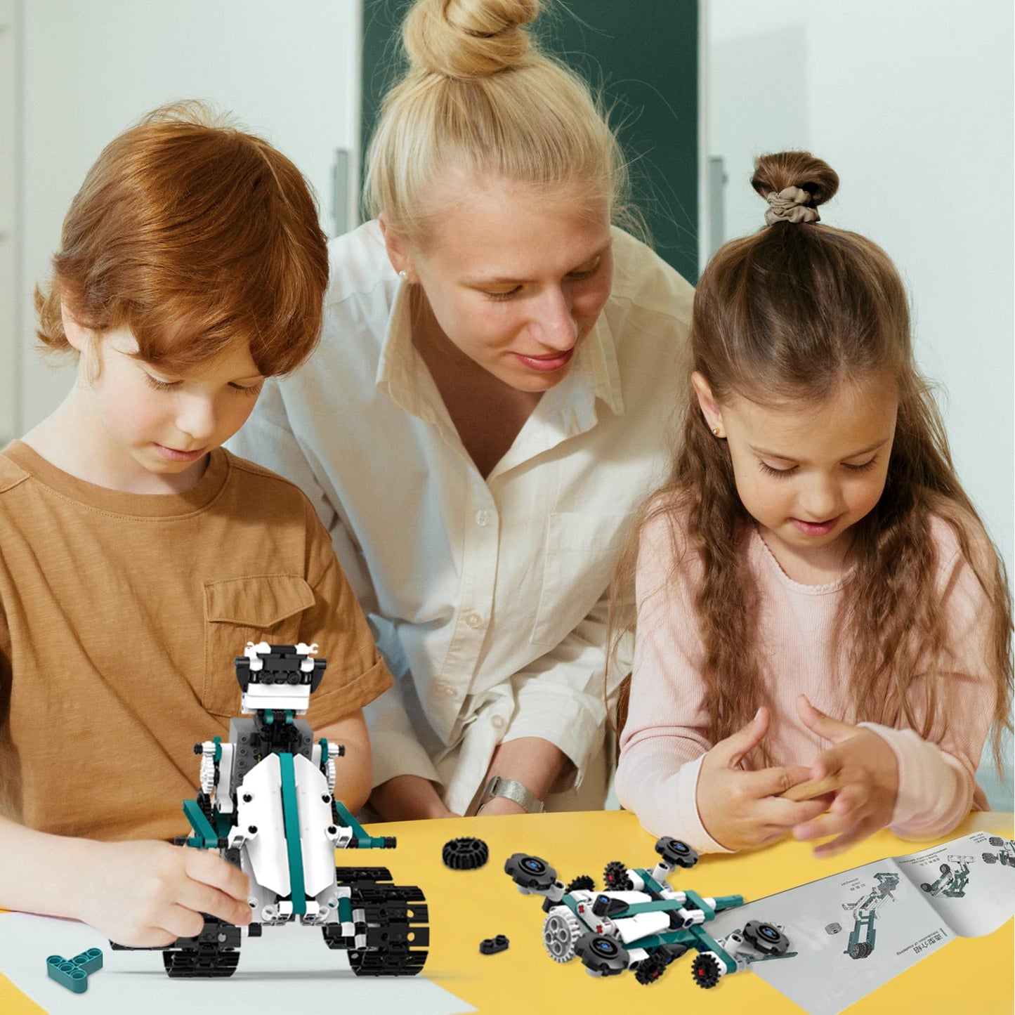 Suplanet STEM Robot Toys for 8-14, 12 in 1 Remote Control Robotics Toys for Kids, Programmable Building Robot Kit Birthday Present for Science Educational(557 Pcs)