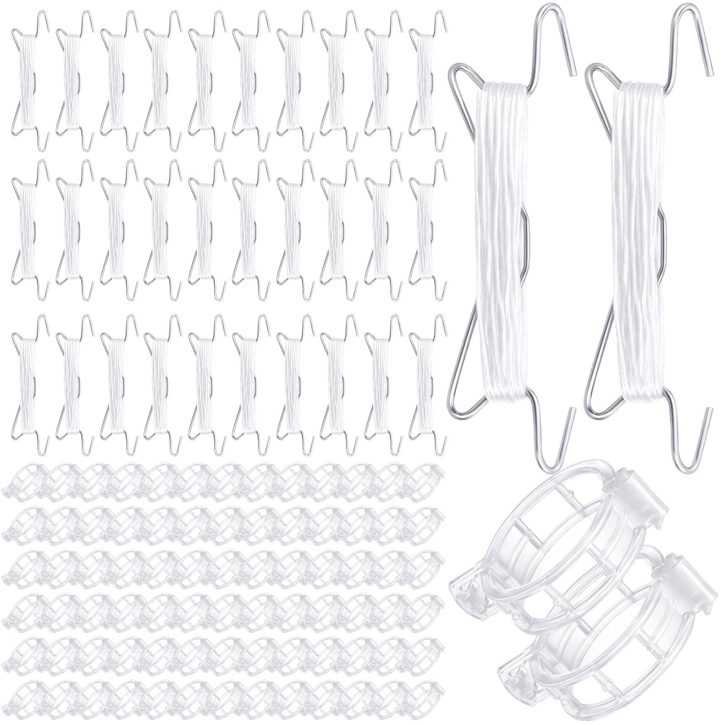Chumia 120 Pcs Tomato Hooks with String, Plant Support Clips, Tomato Support Hook for Climbing Plants, Tomatoes Holder Hooks with 32.8ft Twine to Prevent Vegetable Fruit from Pinching or Falling Off