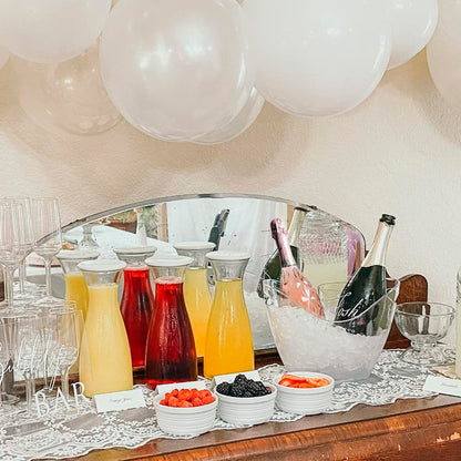 Mwellewm Beverage Tubs for Parties Plastic Ice Bucket for Cocktail Bar Clear Acrylic Wine Bucket with Scoops Drink Bucket Cooler for Chiller Bin for Champagne or Beer (8 L, 4 L)