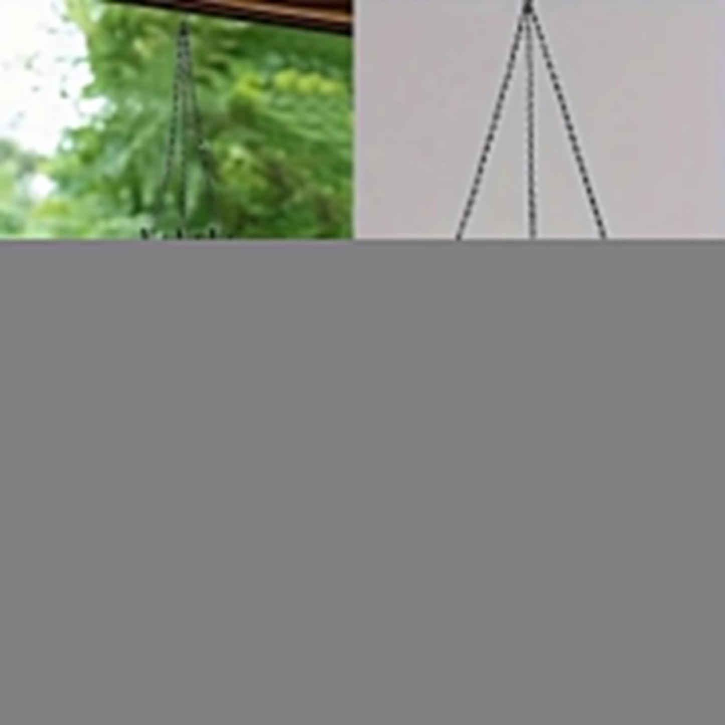 Tgpiao Hanging Basket Chain, 3 Sets Plant Hanger Metal Chains with Clips for Flower Pots, Planters, Bird Cage, Lanterns(Black) (Clips)