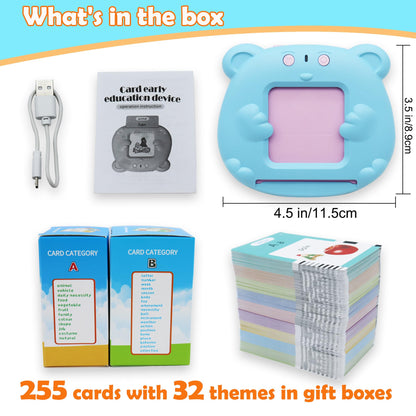 MAYAPHILOS English and French Talking Flash Cards with 510 Sight Words Learning Educational Toys to Learn French Pocket Speech Audible Flashcards for Toddlers