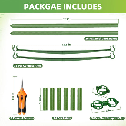 EWPJDK 4-Pack Tomato Cage for Garden Plant Support 48 INCH Garden Stakes Adjustable Tomato Cage for Climbing Plants Pots Vegetables Flowers Fruits (4, 48 Inches)