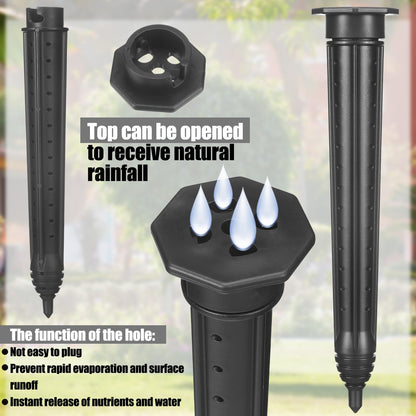 Briwooody 15 Pack Garden Watering Stake Large UV-Protected ABS Plastic Deep Root Irrigation Spike for Trees, Shrubs, Bushes, Shrubs, Flowers, Fruits, Vegetables, Potted Plants (14 Inch)
