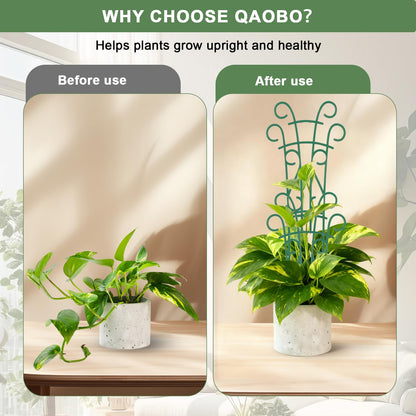 Qaobo 6 Pack Indoor Plant Trellis for Potted Plants, Stackable Garden Trellis for Climbing Plants Outdoor, Small Trellis for Houseplants Rose Hoya Pothos Plant Climber Support