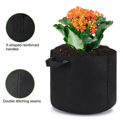 OPPOLIFE 12-Pack 10 Gallon Plant Grow Bags, Heavy Duty Aeration Fabric Pots with Handles for Garden and Planting