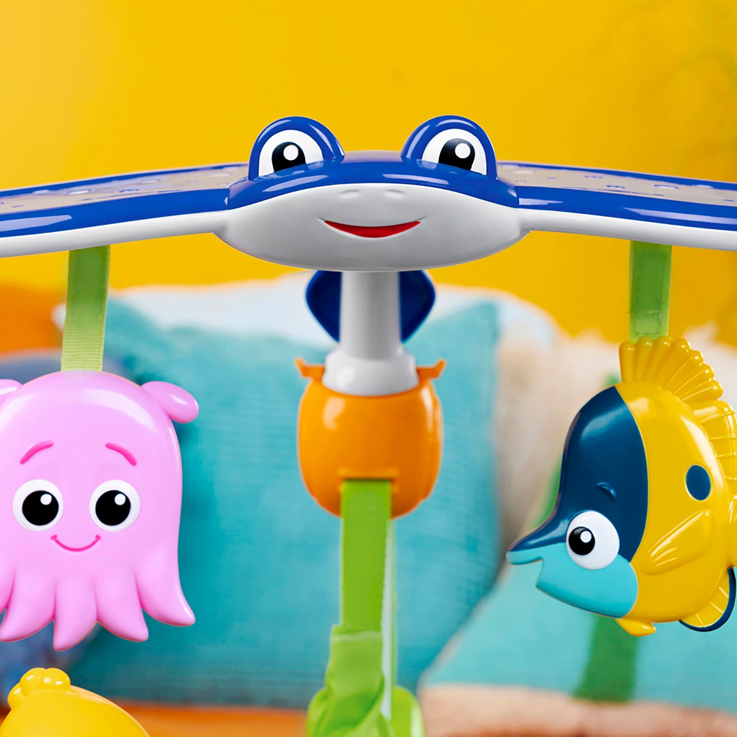 Bright Starts Disney Baby Finding Nemo Sea of Activities Baby Activity Center Jumper with Interactive Toys, Lights, Songs & Sounds, 6-12 Months (Blue)