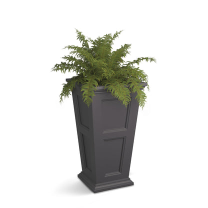 Mayne Fairfield 28-Inch Tall Planter – Self-Watering, Weather-Resistant Planter for Flowers – Durable Outdoor Design for Patio, Porch, or Entryway