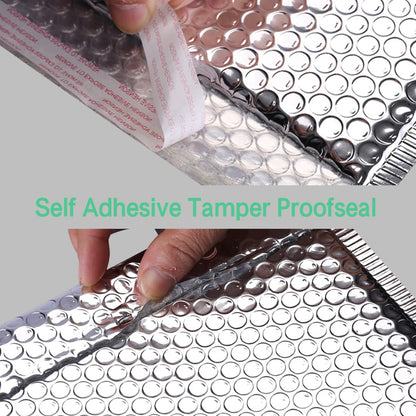QIQIDAI Thermal Bubble Mailer 13.75 x 10.5 Inch, Pack of 10 Cool Bubble Mailers,Insulated Mailers for Cold Shipping, Waterproof Foil Mailing Envelopes,Insulated Shipping Bags for Food,Perishables