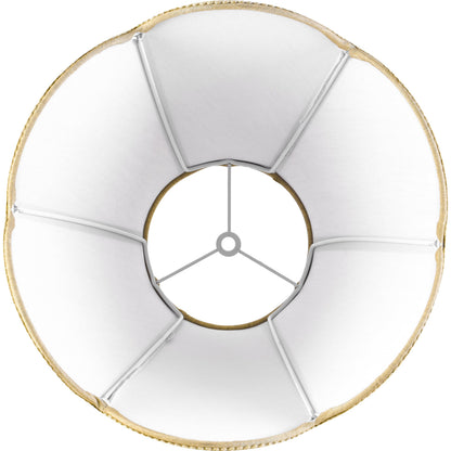 GO&SO Gold Lamp Shade Medium Bell Lamp Shades 2pc Edge Petal Braid Design Scalloped Lamp Shade,6"Top x 13"Bottom x 10.6"Vertical Height (Spider) Replacement Lampshades for Table Lamps - Easy Assembly