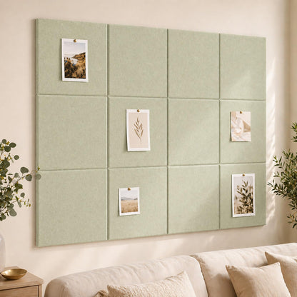 Baysola Felt Bulletin Board Panels 36 x 24 Inch Self Adhesive Wall Tiles Cork Board Alternative for Office Classroom Photos Notes 6 Pack